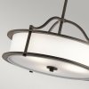 Lampa wisząca półplafon Emory 3 źródła światła stary brąz klasyczna metal i szkło KL-EMORY-P-S KICHLER